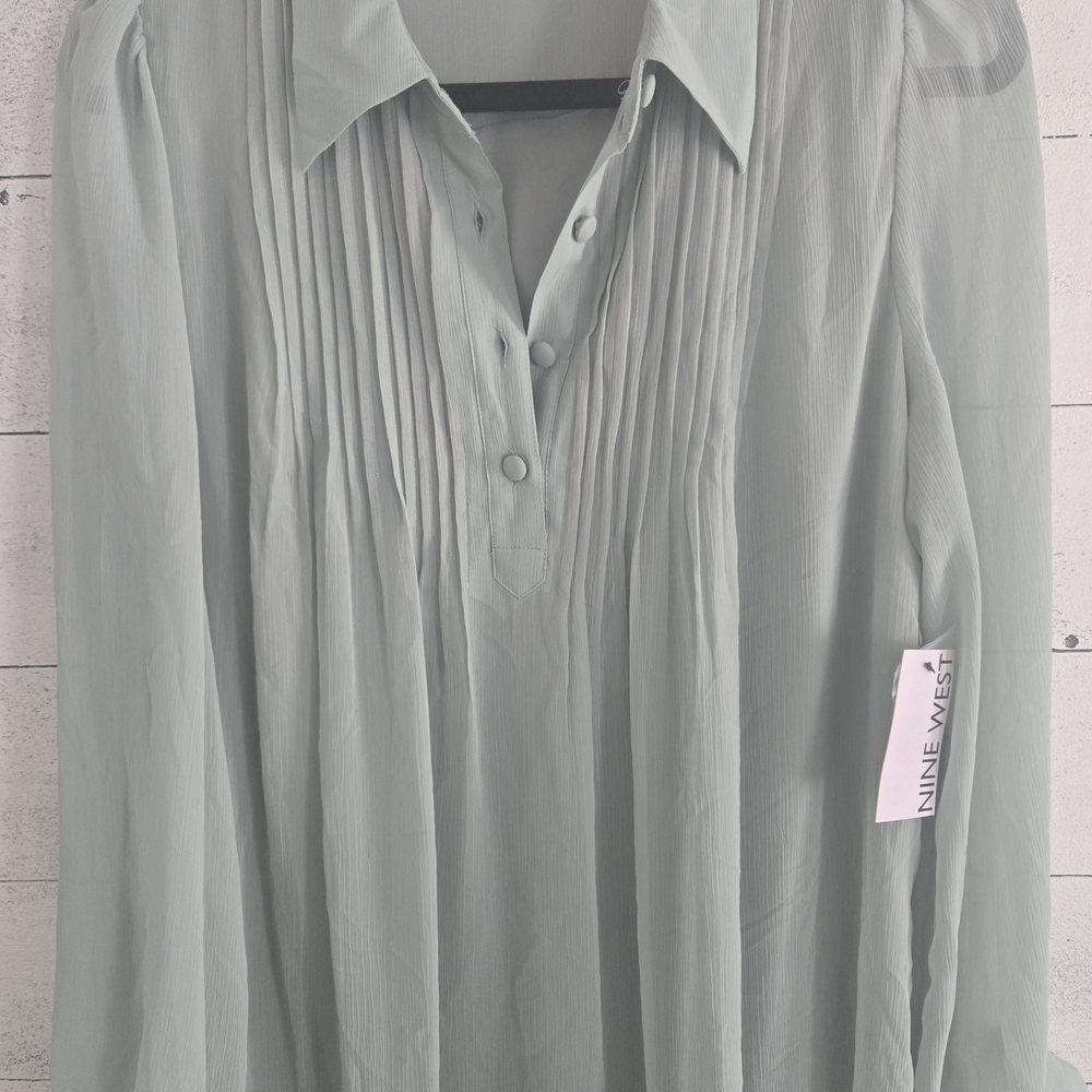 Nine West Women's Sage Pleated Blouse